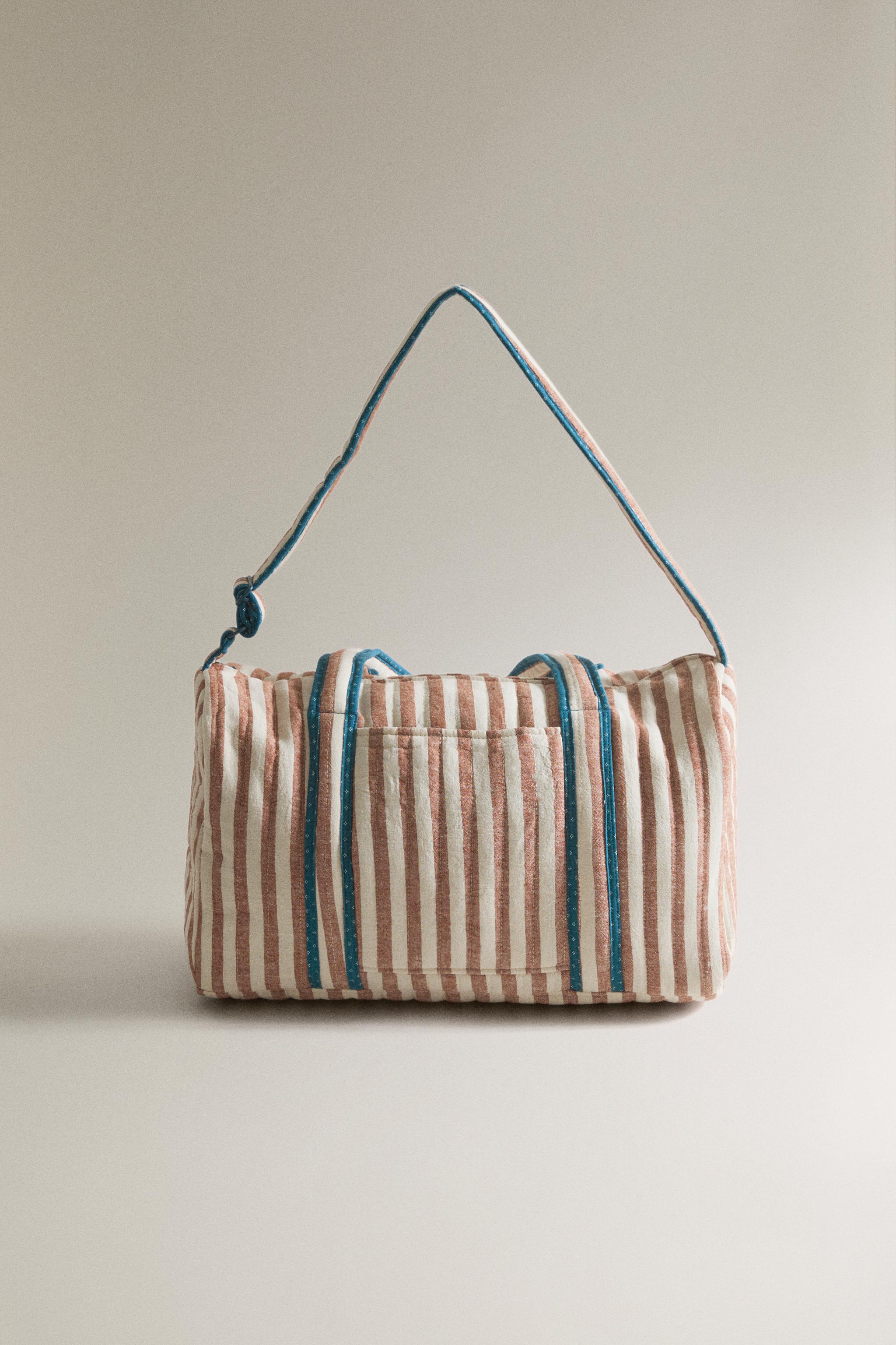 STRIPED DIAPER BAG
